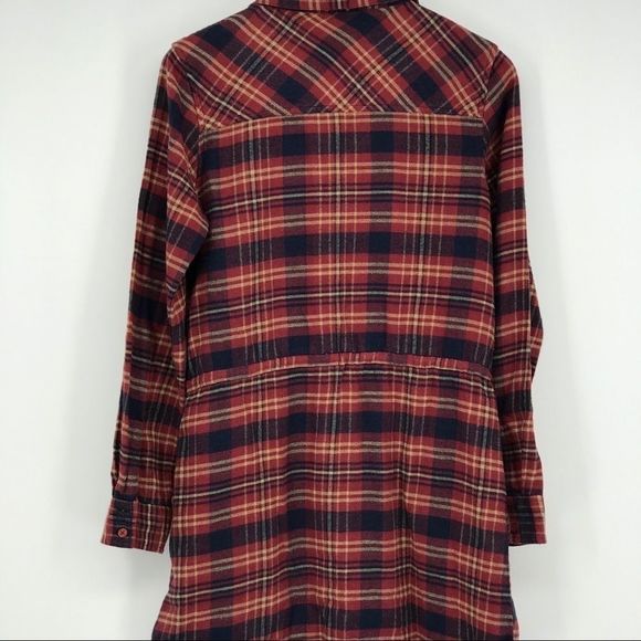 Element Eden red plaid cinch waist flannel - Picture 2 of 8